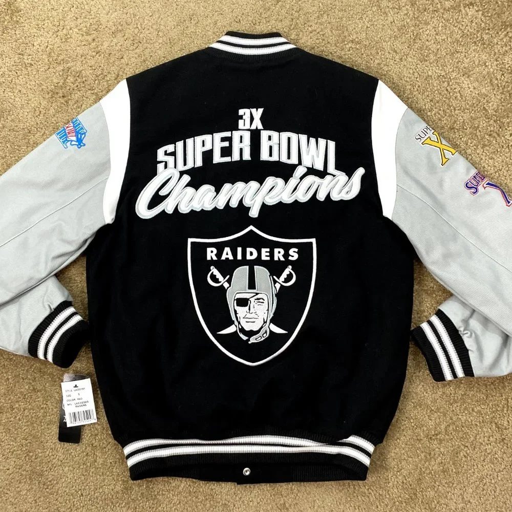 2022 VEGAS RAIDERS 3 TIME SUPER BOWL CHAMPIONSHP JACKET